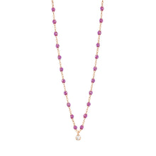 Gigi Clozeau - Collier galaxy Gigi Suprême, or rose, 1 diamant, 42 cm