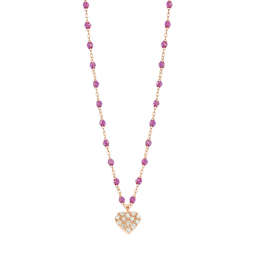 Gigi Clozeau - Collier galaxy In Love, diamants, or rose, 42 cm