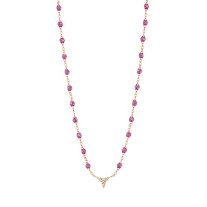 Gigi Clozeau - Collier galaxy petit Komos, diamants, or rose, 42 cm