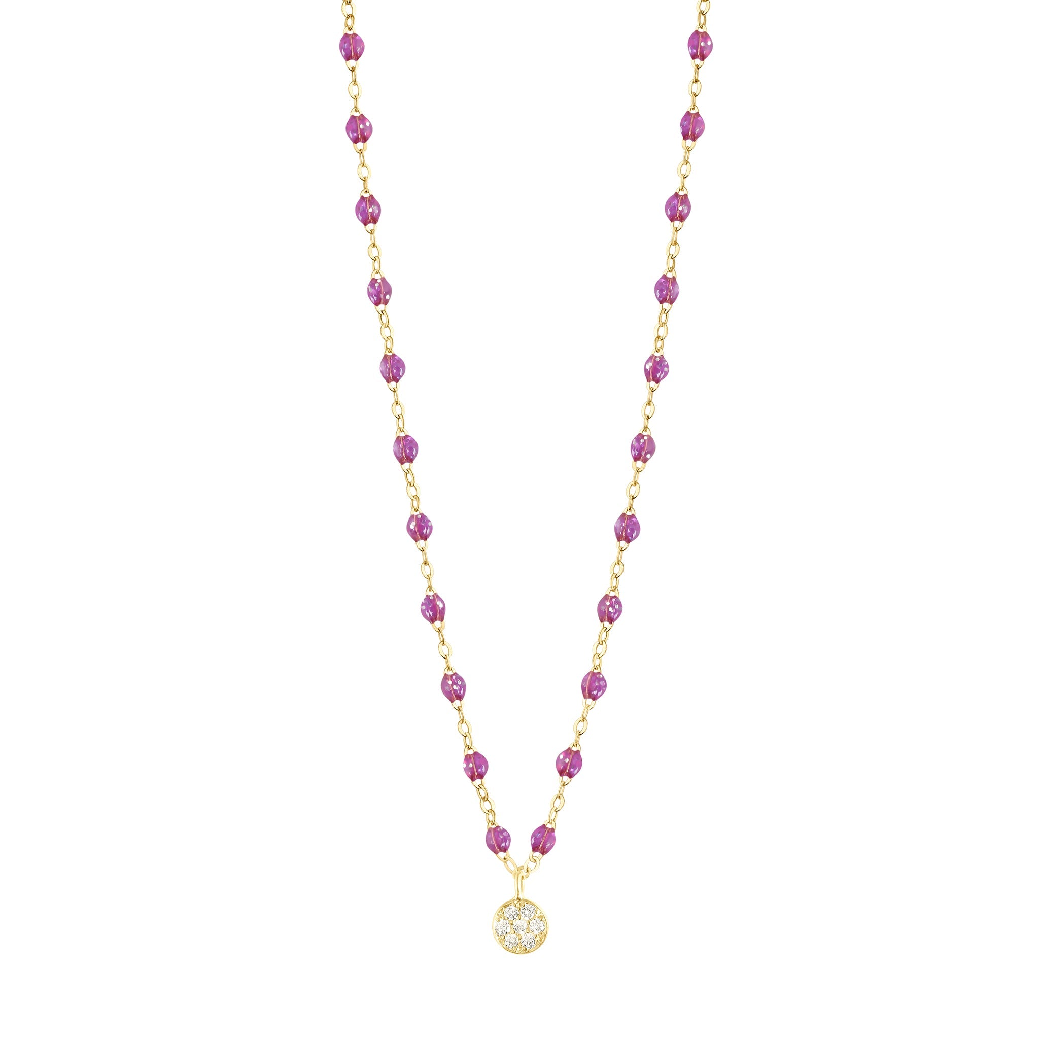 Gigi Clozeau - Collier galaxy Puce, diamants, or jaune, 42 cm