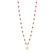 Gigi Clozeau - Collier galaxy Puce, diamants, or jaune, 42 cm
