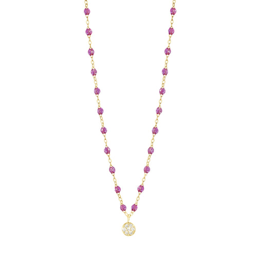 Gigi Clozeau - Collier galaxy Puce, diamants, or jaune, 42 cm