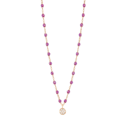 Gigi Clozeau - Collier galaxy Puce, diamants, or rose, 42 cm