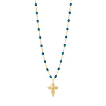 Gigi Clozeau - Collier jungle Croix Lumière, diamants, or jaune, 42 cm