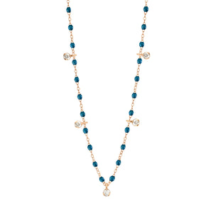 Gigi Clozeau - Collier jungle Gigi Suprême, or rose, 5 diamants, 45 cm