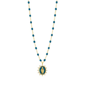 Gigi Clozeau - Collier jungle Petite Madone Suprême diamants, or jaune, 42 cm