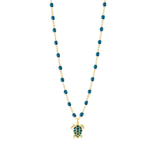 Gigi Clozeau - Collier jungle Tortue, or jaune, 42 cm