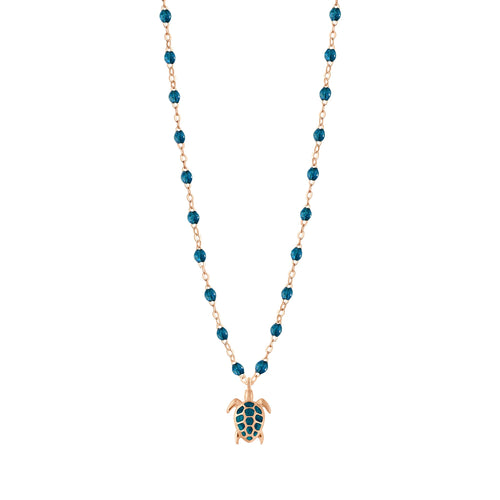 Gigi Clozeau - Collier jungle Tortue, or rose, 42 cm