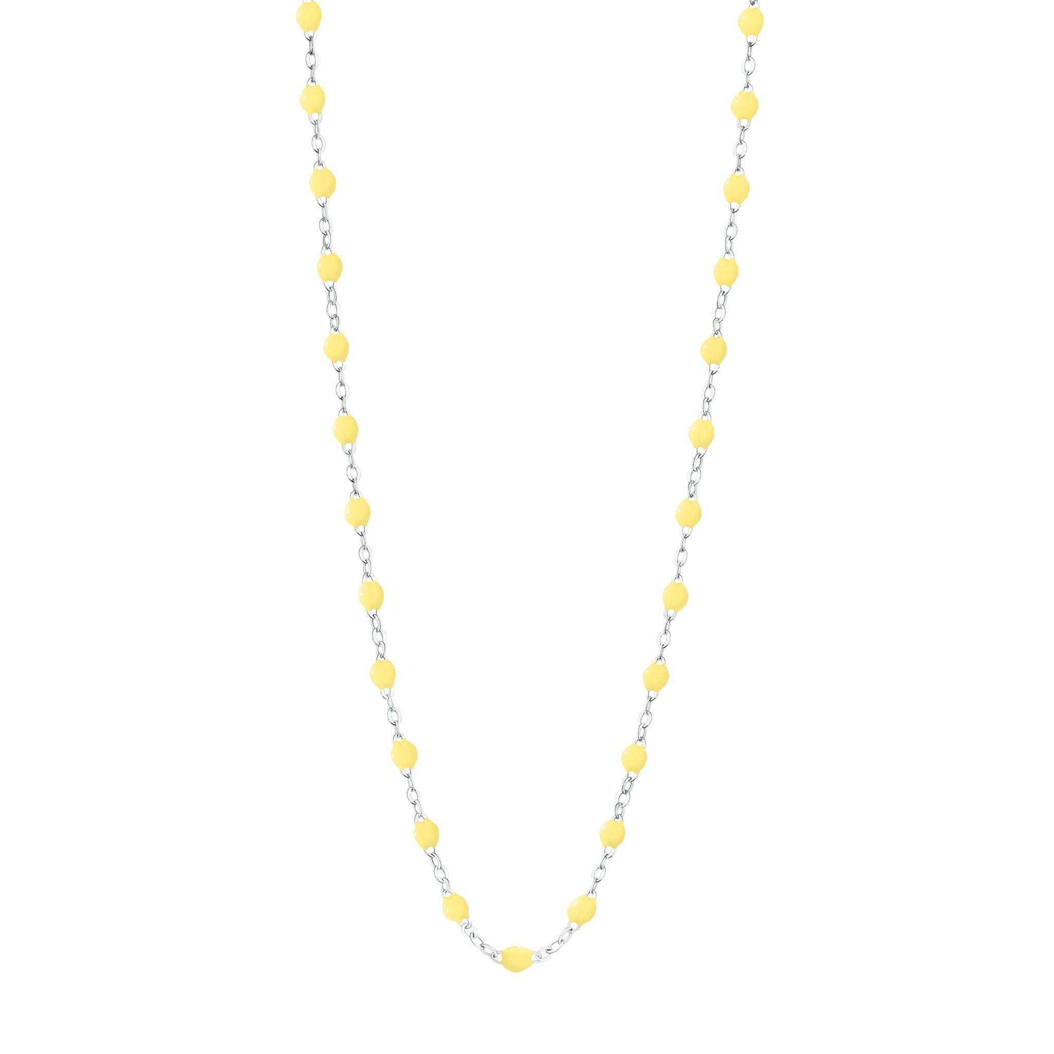 Gigi Clozeau - Collier mimosa Classique Gigi, or blanc, 45 cm