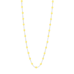 Gigi Clozeau - Collier mimosa Classique Gigi, or blanc, 45 cm