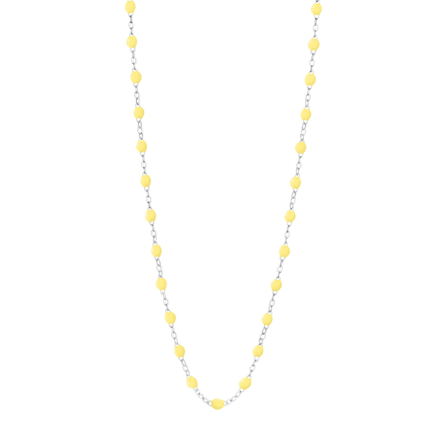 Gigi Clozeau - Collier mimosa Classique Gigi, or blanc, 50 cm