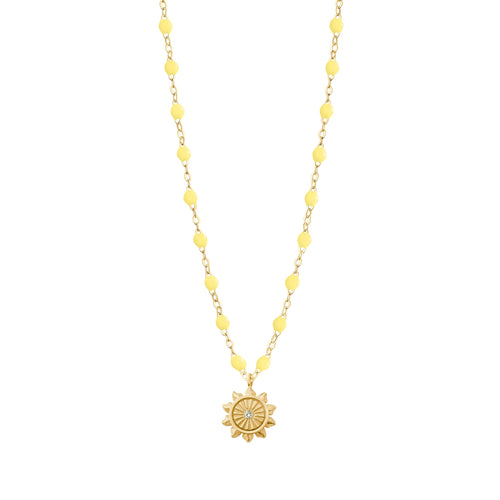 Gigi Clozeau - Collier mimosa Lucky Sun, Diamants, or jaune, 42 cm