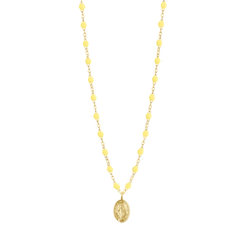Gigi Clozeau - Collier mimosa Madone, or jaune, 42 cm 