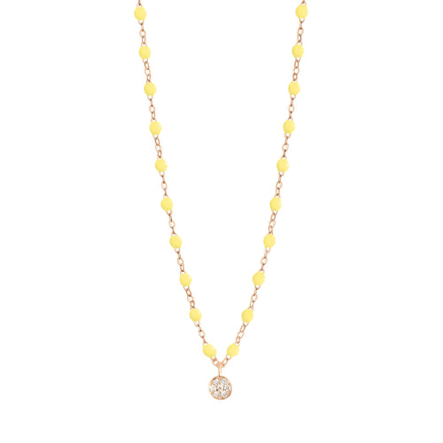 Gigi Clozeau - Collier mimosa Puce, Diamants, or rose, 42 cm