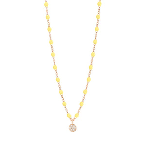 Gigi Clozeau - Collier mimosa Puce, Diamants, or rose, 42 cm