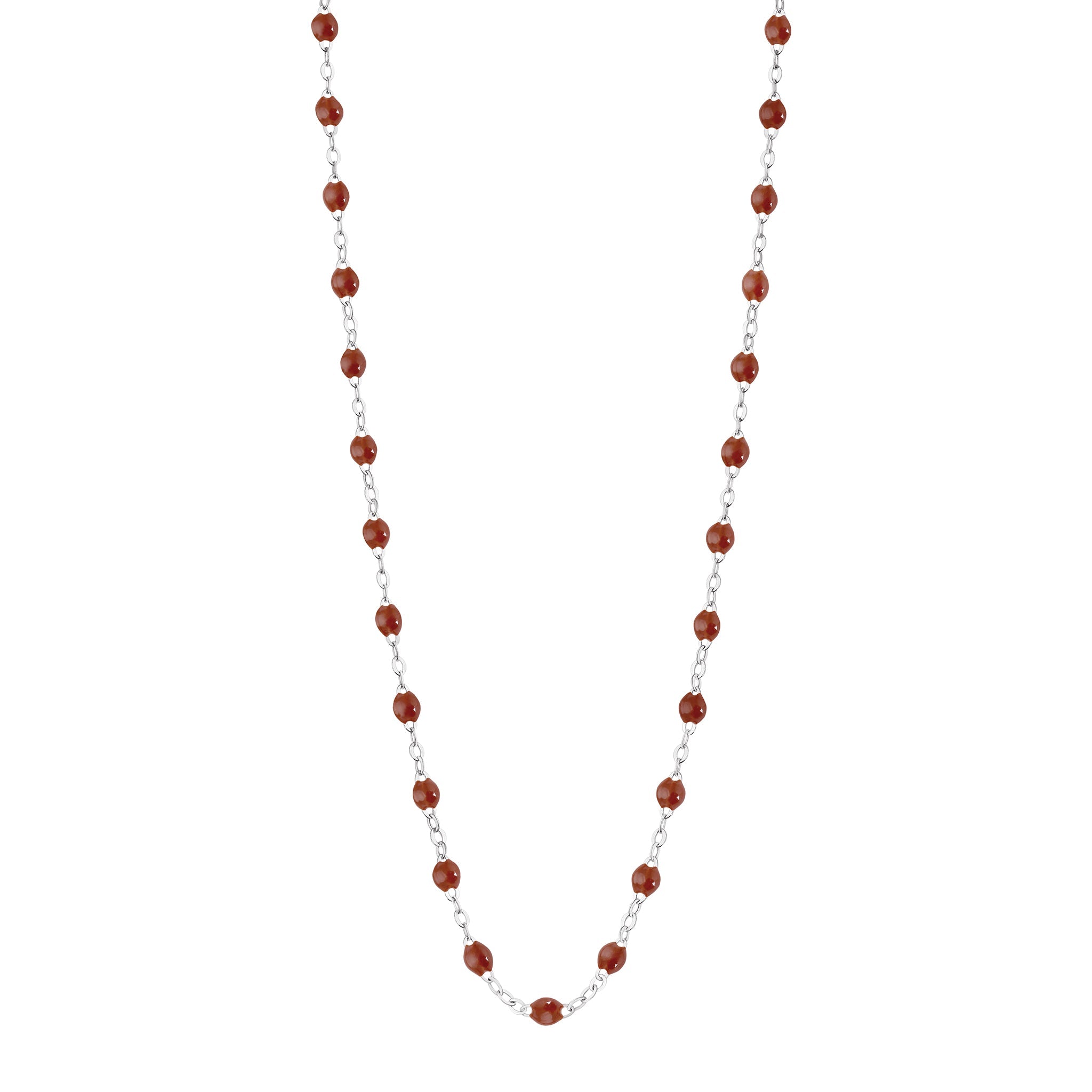 Gigi Clozeau - Collier moka Classique Gigi, or blanc, 42 cm