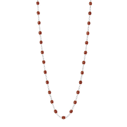 Gigi Clozeau - Collier moka Classique Gigi, or blanc, 60 cm