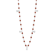 Gigi Clozeau - Collier moka Gigi Suprême, or blanc, 5 diamants, 45 cm