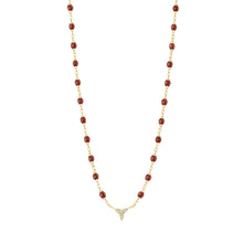 Gigi Clozeau - Collier moka petit Kosmos, diamants, or jaune, 42 cm