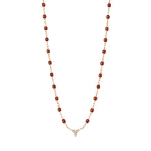 Gigi Clozeau - Collier moka petit Kosmos, diamants, or rose, 42 cm