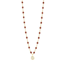 Gigi Clozeau - Collier moka Puce, diamants, or jaune, 42 cm