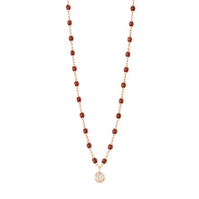 Gigi Clozeau - Collier moka Puce, diamants, or rose, 42 cm