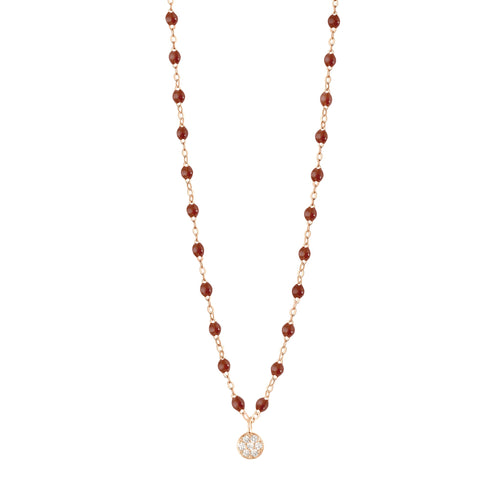 Gigi Clozeau - Collier moka Puce, diamants, or rose, 42 cm