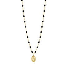 Gigi Clozeau - Collier noir Madone, or jaune, 42 cm 