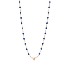 Gigi Clozeau - Collier prusse petit Kosmos, diamants, or rose, 42 cm