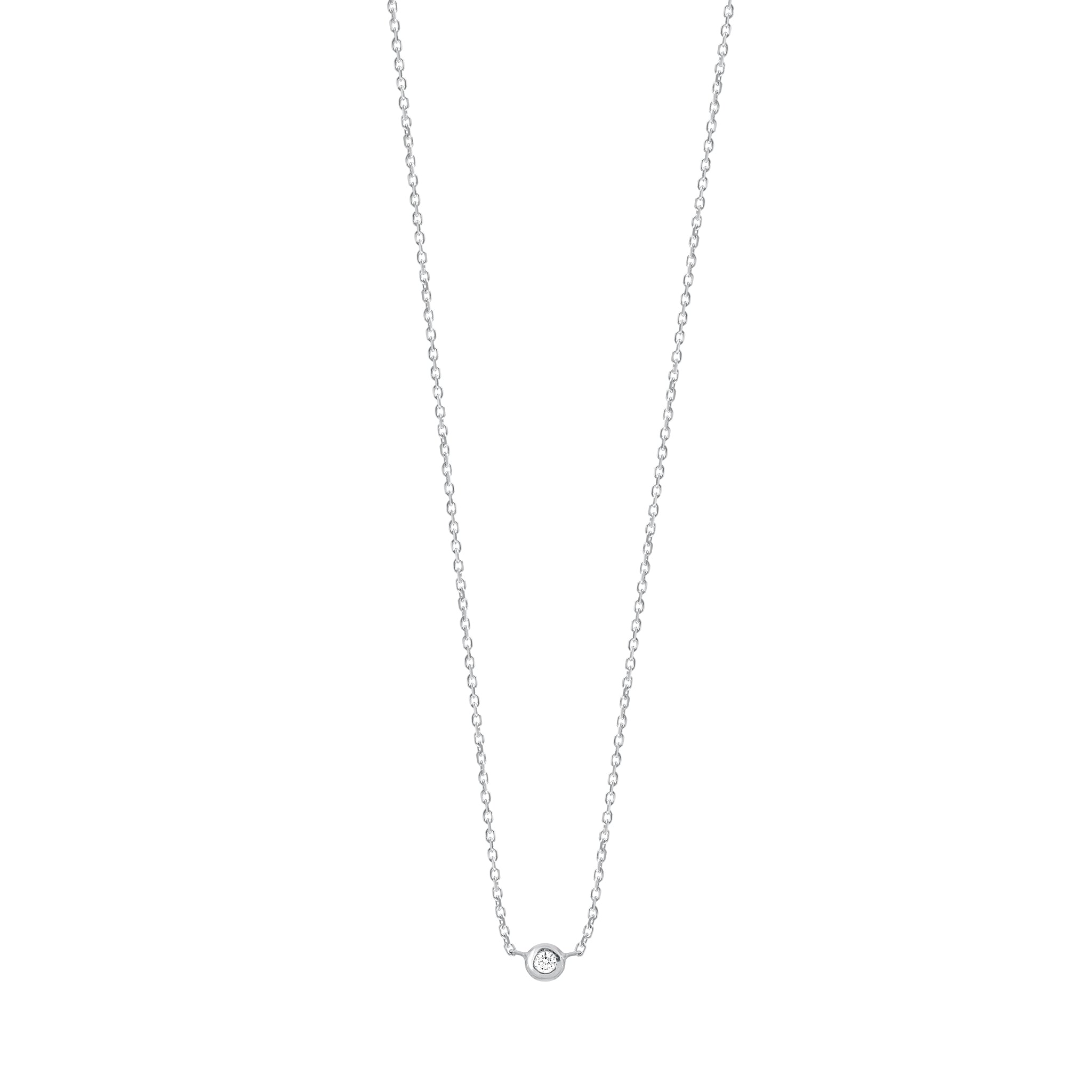 Gigi Clozeau - Collier Pure Gigi Dot, or blanc, diamant, 40 cm