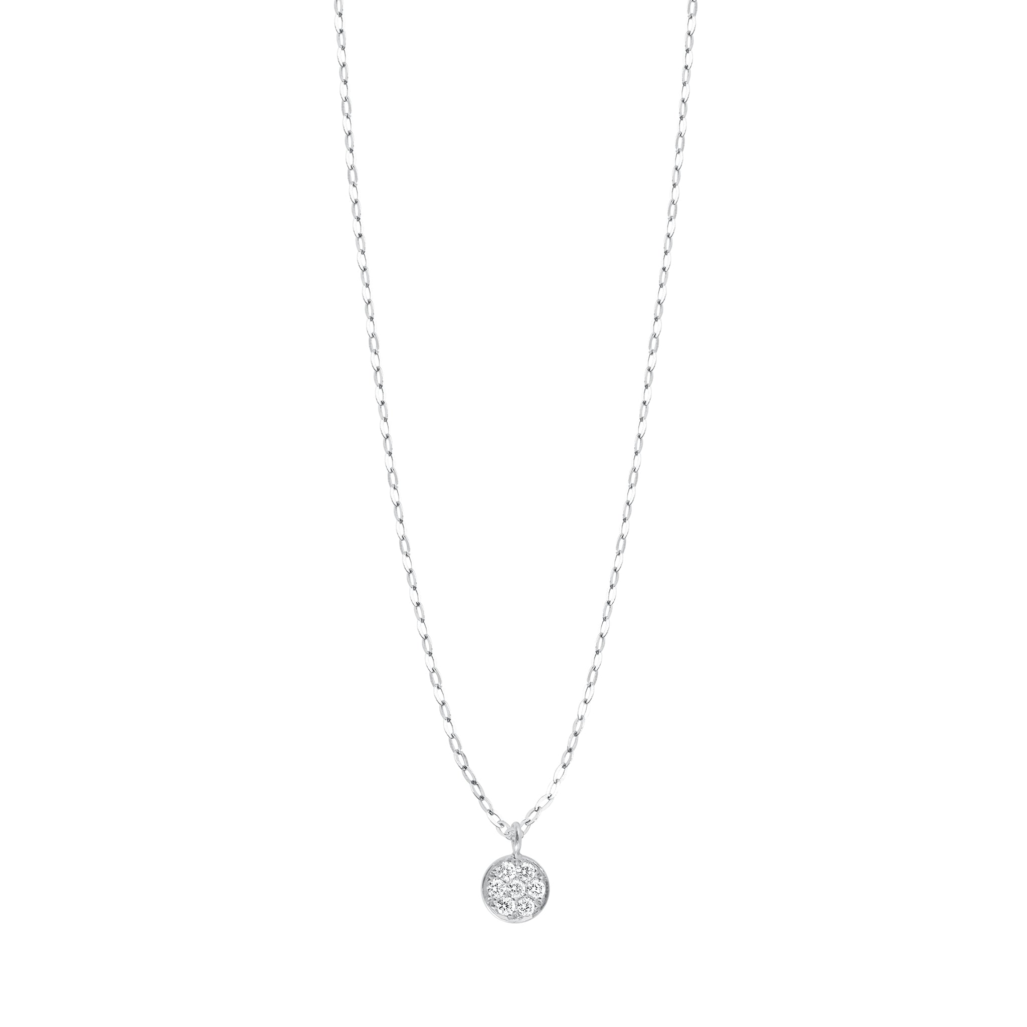 Gigi Clozeau - Collier Pure Gigi Puce, diamants, or blanc, 42 cm
