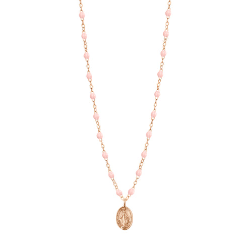 Gigi Clozeau - Collier rose bébé Madone, or rose, 42 cm 