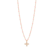 Gigi Clozeau - Collier rose bébé Spark diamants, or rose, 42 cm