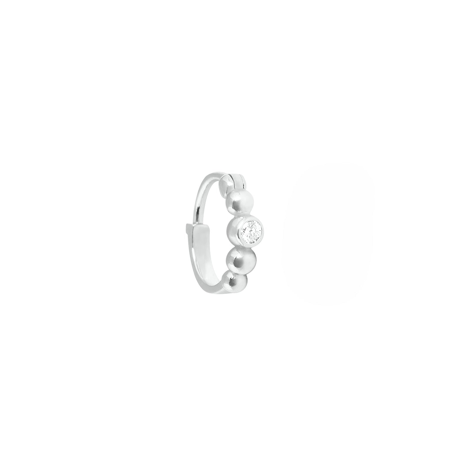 Gigi Clozeau - Créole unique Lucky, diamant, or blanc