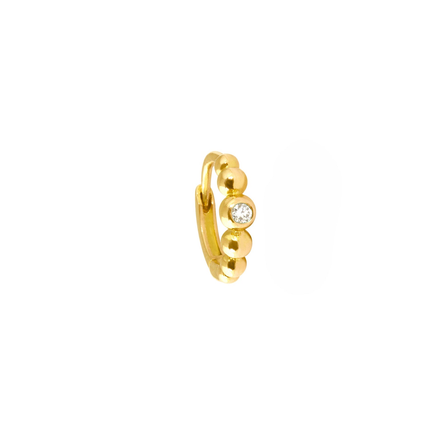 Gigi Clozeau - Créole unique Lucky, diamant, or jaune