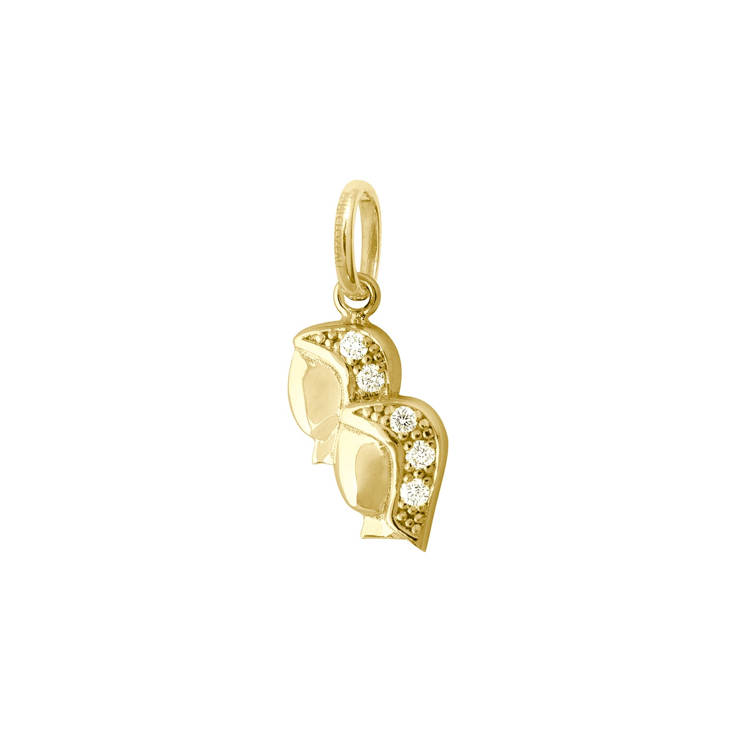 Gigi Clozeau - Pendentif Gémeaux, or jaune, diamants