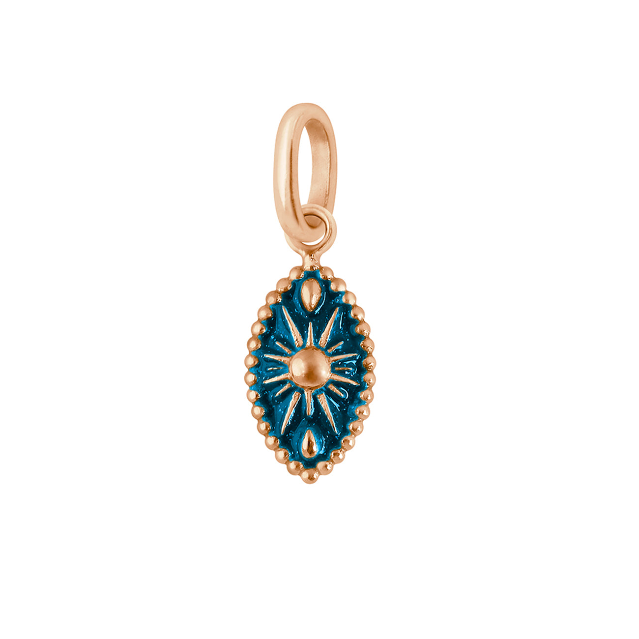 Gigi Clozeau - Pendentif Karma résine jungle, or rose, 42 cm