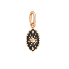 Gigi Clozeau - Pendentif Karma résine noire, or rose, 42 cm