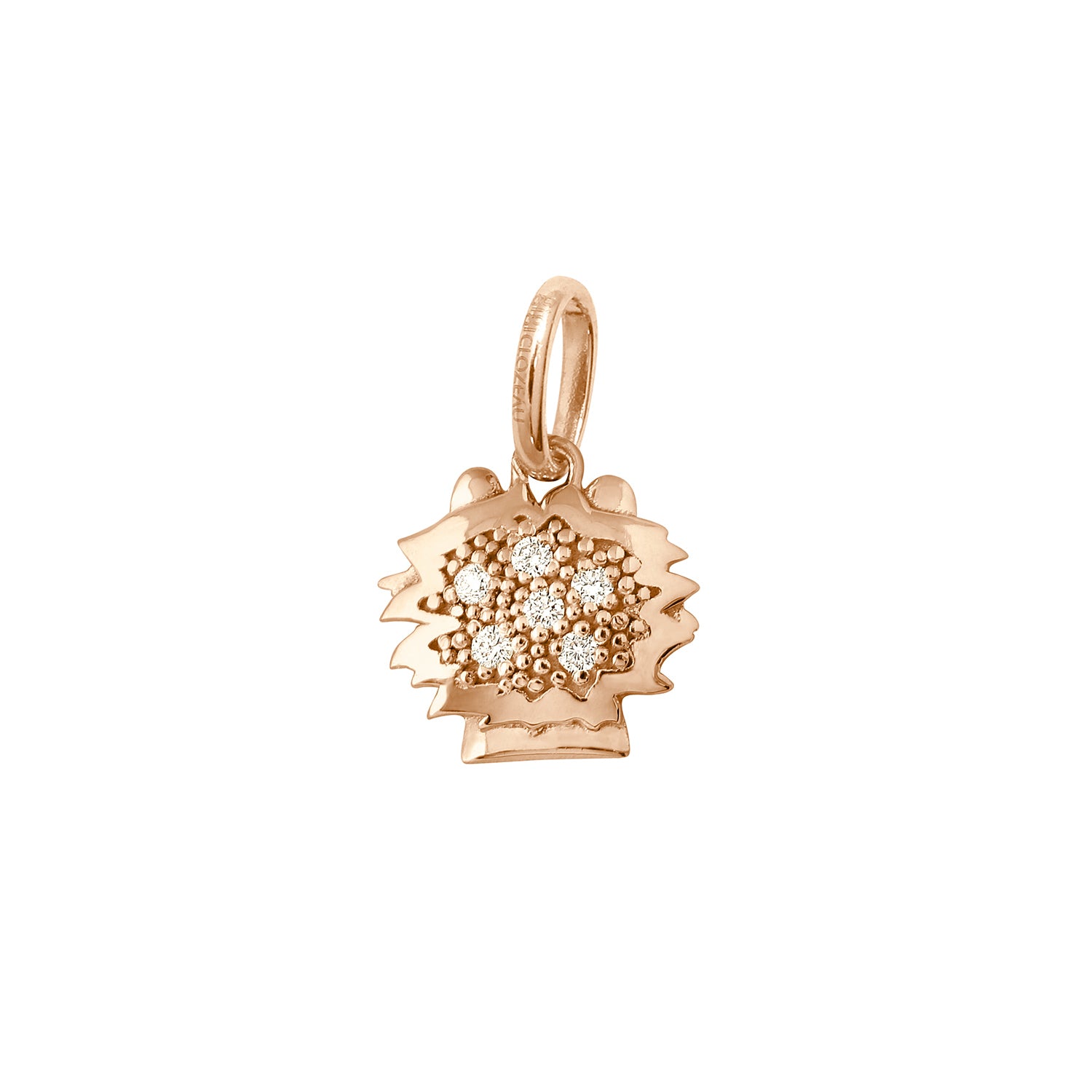 Gigi Clozeau - Pendentif Lion, or rose, diamants
