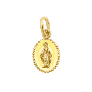 Gigi Clozeau - Pendentif mimosa Madone résinée, or jaune