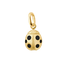 Gigi Clozeau - Pendentif noir Ladybug, or jaune