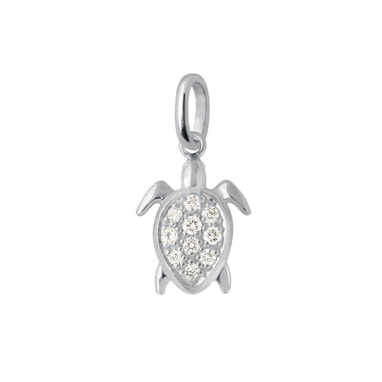 Gigi Clozeau - Pendentif Tortue, diamants, or blanc