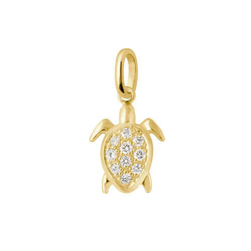 Gigi Clozeau - Pendentif Tortue, diamants, or jaune