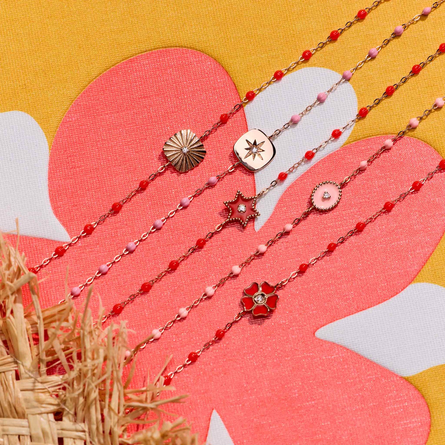 SUBLIME BRACELET FEMME SIMILI CUIR CORAIL ET STRASS & plume FERMETURE