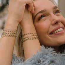 Gigi Clozeau - Bracelet menthe Etoile diamant, or rose, 17 cm