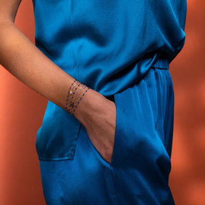 Gigi Clozeau - Bracelet aqua Classique Gigi, or rose, 15 cm