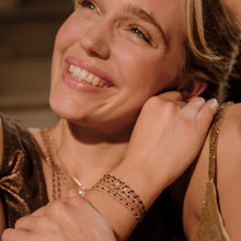 Gigi Clozeau - Bracelet noir Puce diamants, or jaune, 17 cm