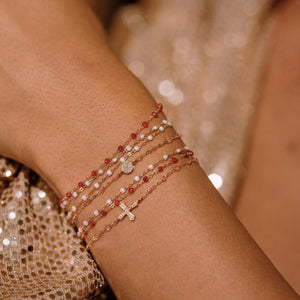 Gigi Clozeau - Bracelet rubis Classique Gigi, or rose, 15 cm