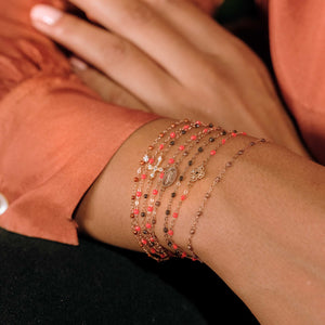 gigi clozeau - Bracelet fauve Gigi Suprême, or rose, 1 diamant