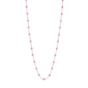 Gigi Clozeau - Collier fuchsia Classique Gigi, or blanc, 42 cm